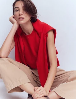 Débardeur à col rond Emilia en coton