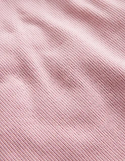 Débardeur côtelé à bordure en dentelle