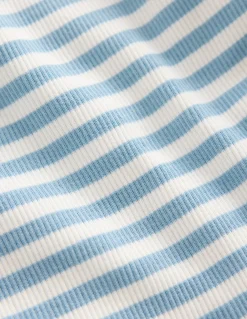 Débardeur côtelé à bordure en dentelle