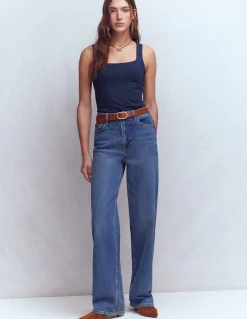 Débardeur double épaisseur à col carré