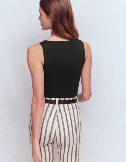 Débardeur double épaisseur à col carré