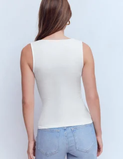 Débardeur double épaisseur à col carré