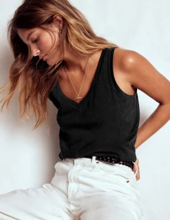 Débardeur flammé à col V