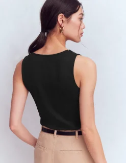 Débardeur Flora ultra-doux à détails en dentelle