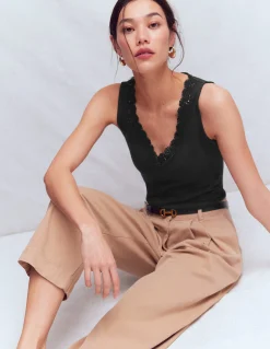 Débardeur Flora ultra-doux à détails en dentelle