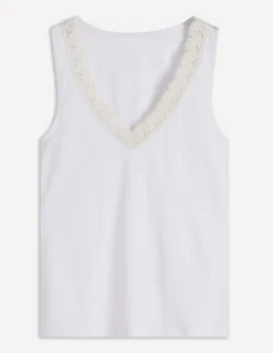 Débardeur Flora ultra-doux à détails en dentelle