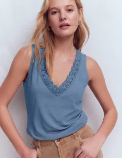 Débardeur Flora ultra-doux à détails en dentelle