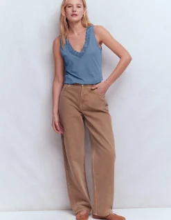 Débardeur Flora ultra-doux à détails en dentelle