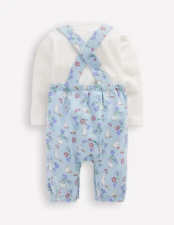 Ensemble avec salopette en jersey