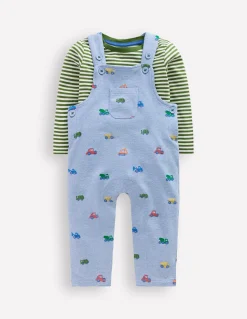 Ensemble avec salopette en jersey