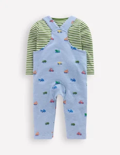 Ensemble avec salopette en jersey