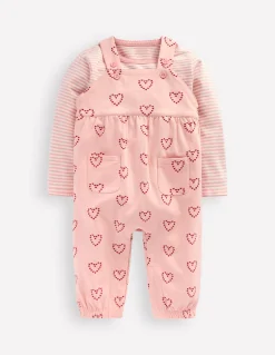 Ensemble avec salopette en jersey