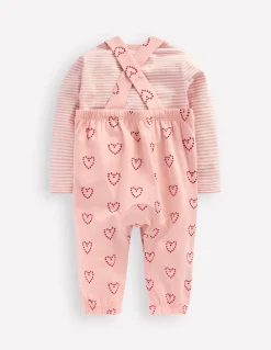 Ensemble avec salopette en jersey