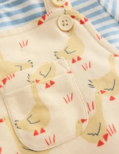 Ensemble avec salopette en jersey