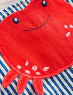 Ensemble avec salopette tissée fantaisie