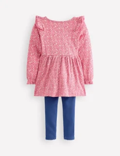 Ensemble avec tunique côtelée