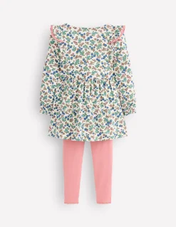 Ensemble avec tunique côtelée