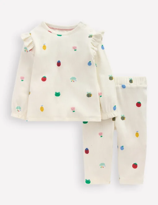 Ensemble en jersey côtelé