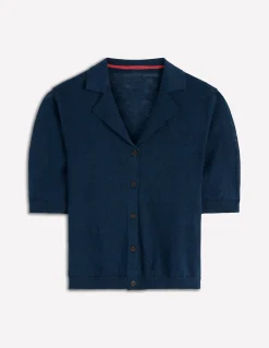 Gilet à col Agnes en lin