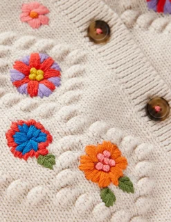 Gilet brodé en coton