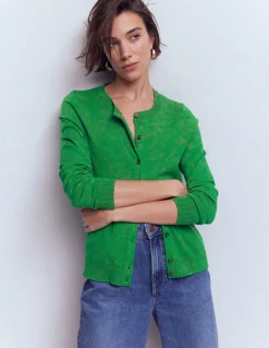 Gilet col rond Emilia en coton