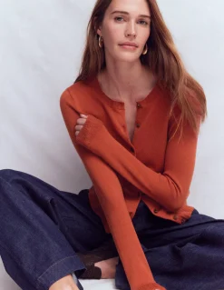 Gilet col rond Emilia en coton