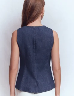 Gilet de costume en jean
