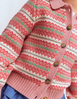 Gilet motif jacquard à col