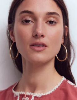 Grandes créoles en métal