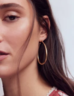 Grandes créoles en métal