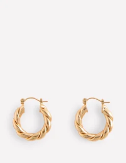 Grosses créoles torsadées