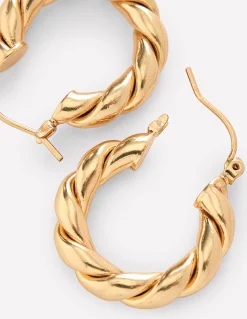 Grosses créoles torsadées