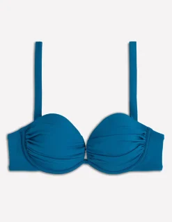 Haut de bikini à bonnets plissés