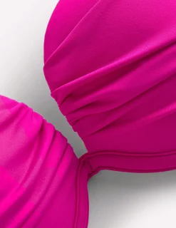 Haut de bikini à bonnets plissés