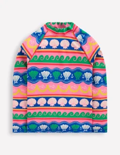 Haut de plage à motif et protection solaire