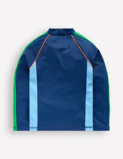 Haut de plage colourblock avec protection solaire