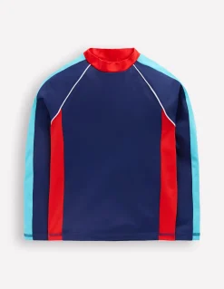 Haut de plage colourblock avec protection solaire