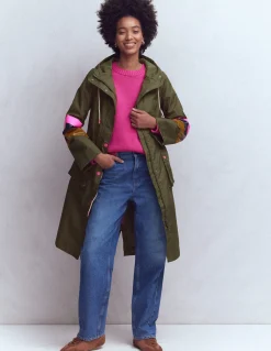 Imperméable long rayé