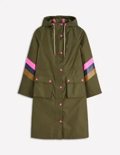 Imperméable long rayé