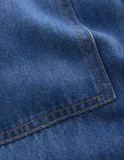 Jean à enfiler resserré aux chevilles