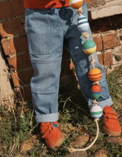 Jean à genoux renforcés