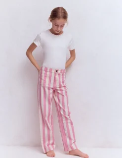 Jean droit à poches plaquées