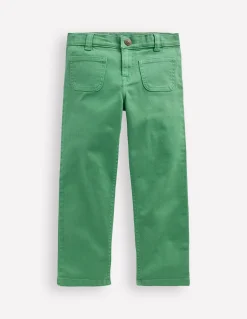 Jean droit à poches plaquées