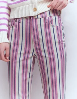 Jean droit à taille haute