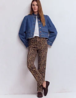 Jean droit à taille haute