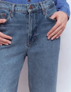 Jean droit taille haute