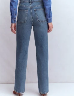 Jean droit taille haute