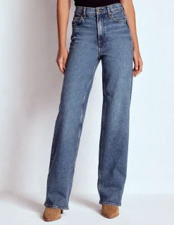 Jean droit taille haute