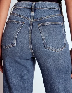 Jean droit taille haute