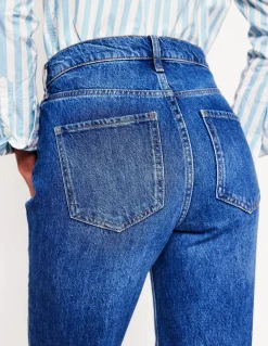 Jean droit taille haute